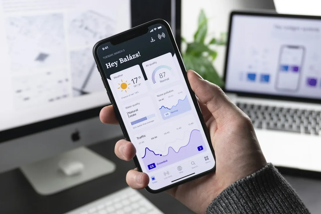 Developer building a mobile application